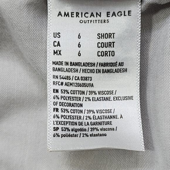 American Eagle Jeans Womens 6 SHORT Beige Distressed Stretch High Rise Jegging - Picture 8 of 15